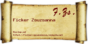 Ficker Zsuzsanna névjegykártya
