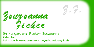 zsuzsanna ficker business card